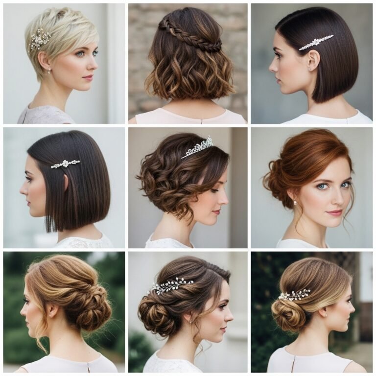 Bridesmaids Hairstyles for Shorter Hair