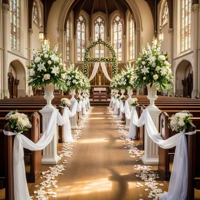 Wedding Aisle Decorations Church: Elegant Ideas for a Sacred Walk Down the Aisle