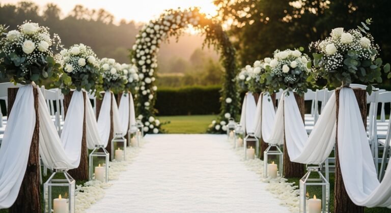 15 Stunning Wedding Aisle Decorations for Outdoor Ceremonies