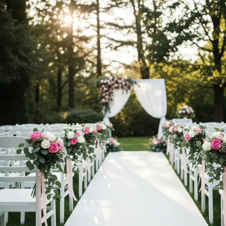 wedding ceremony decorations chairs