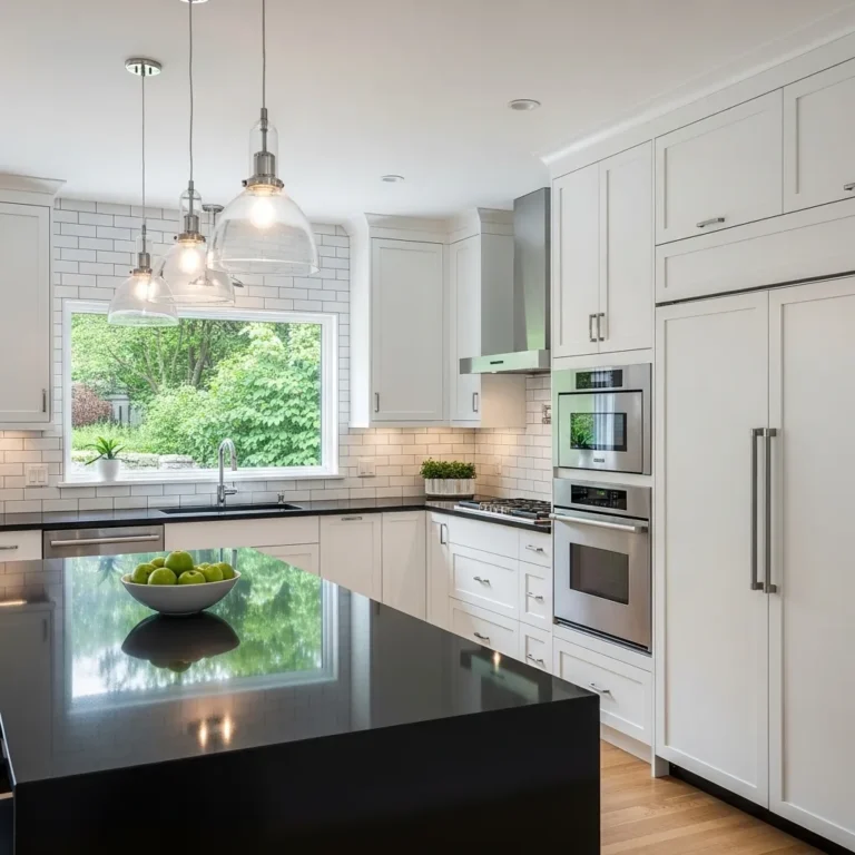 Stunning Kitchen Ideas with Black Countertops & White Cabinets – Wait Until You See These Combos!