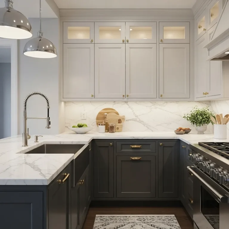 Elegant L-Shape Kitchen Design Ideas – The Perfect Blend of Style and Function!